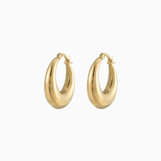 Minimalist Gold Hoop Earrings (Chunky Style)