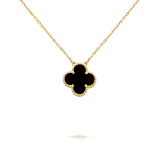 Luxury Black Clover Gold Pendant Necklace