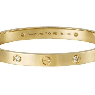 Luxury Gold Screw Motif Bangle with Crystal Accents